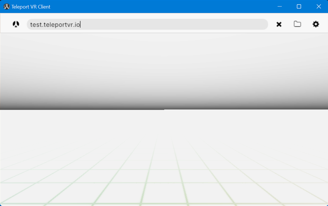The desktop PC Client is shown, with an address bar and connect button at the top.